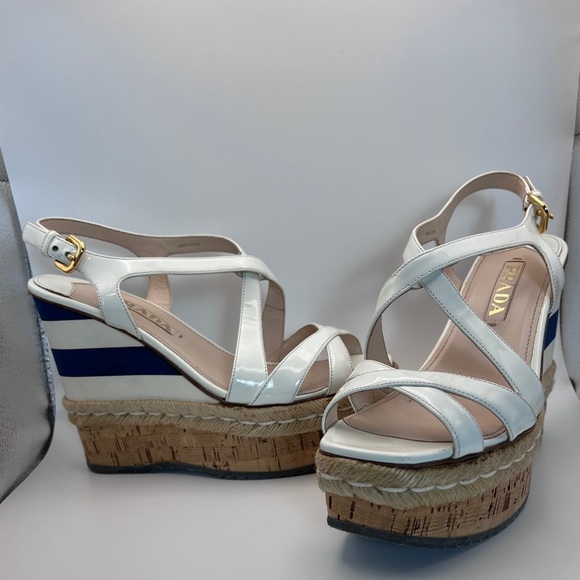 Prada Patent Wedge 38.5 - Picture 1 of 16